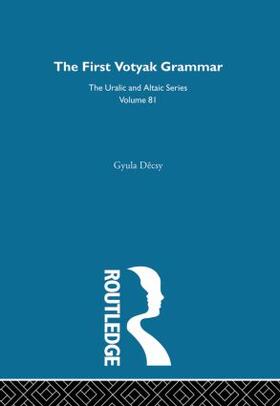 Decsy |  First Votyak Grammar | Buch |  Sack Fachmedien