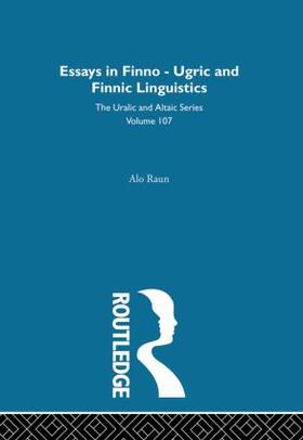 Raun |  Essays in Finno-Ugric and Finnic Linguistics | Buch |  Sack Fachmedien