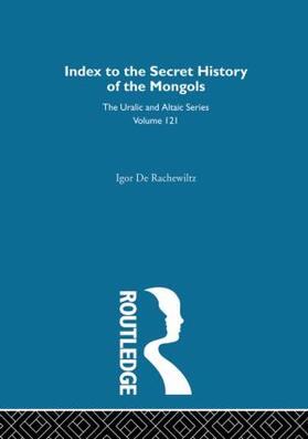Rachewiltz |  Index to the Secret History of the Mongols | Buch |  Sack Fachmedien