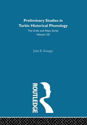 Gronbech |  Preliminary Studies in Turkic Historical Phonology | Buch |  Sack Fachmedien