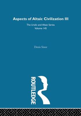 Sinor |  Aspects of Altaic Civilization III | Buch |  Sack Fachmedien