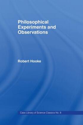 Hooke / Derham |  Philosophical Experiments and Observations | Buch |  Sack Fachmedien