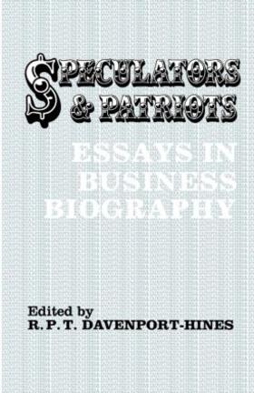 Davenport-Hines |  Speculators and Patriots | Buch |  Sack Fachmedien