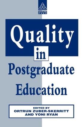 Ryan / Zuber-Skerritt |  Quality in Postgraduate Education | Buch |  Sack Fachmedien