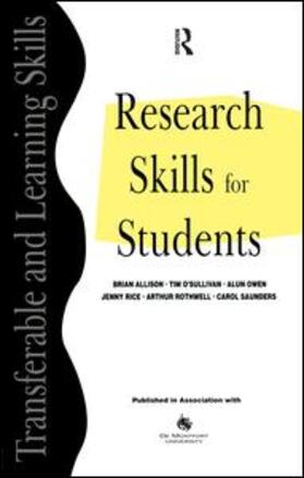 Allison / Hilton / O'Sullivan |  Research Skills for Students | Buch |  Sack Fachmedien