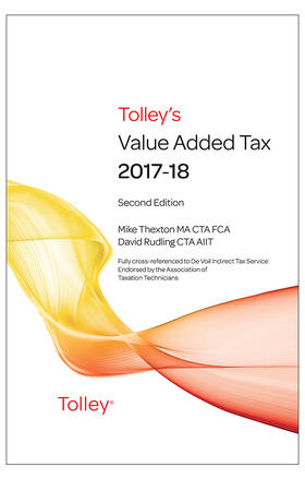 Hemmingsley |  Tolley's Value Added Tax 2017-2018 (Second edition only) | Buch |  Sack Fachmedien