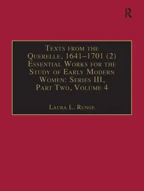 Runge |  Texts from the Querelle, 1641-1701 (2) | Buch |  Sack Fachmedien