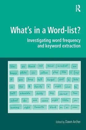 Archer | What's in a Word-list? | Buch | 978-0-7546-7240-1 | sack.de