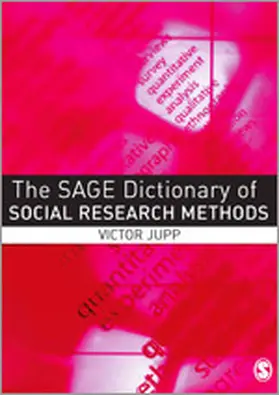 Jupp |  The SAGE Dictionary of Social Research Methods | Buch |  Sack Fachmedien