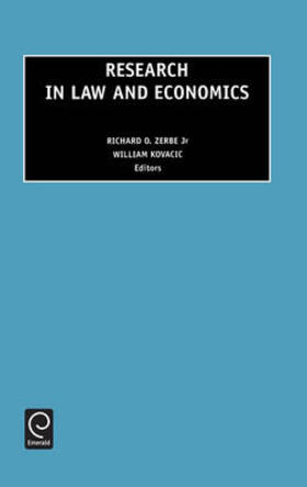 Kovacic / Zerbe / Zerbe Jr. |  Research in Law and Economics | Buch |  Sack Fachmedien