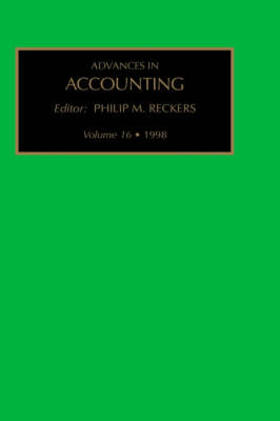 Reckers |  Advances in Accounting | Buch |  Sack Fachmedien