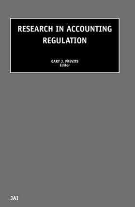 Previts |  Research in Accounting Regulation | Buch |  Sack Fachmedien