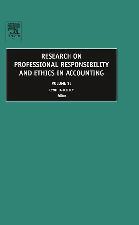 Jeffrey |  Research on Professional Responsibility and Ethics in Accounting | Buch |  Sack Fachmedien