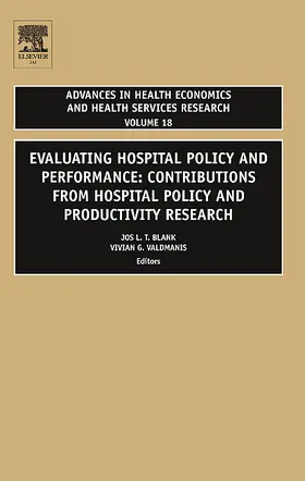 Blank / Valdmanis |  Evaluating Hospital Policy and Performance | Buch |  Sack Fachmedien