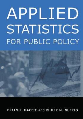 Macfie / Nufrio |  Applied Statistics for Public Policy | Buch |  Sack Fachmedien
