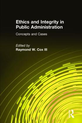 Cox |  Ethics and Integrity in Public Administration | Buch |  Sack Fachmedien