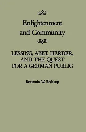 Redekop |  Enlightenment and Community | eBook | Sack Fachmedien