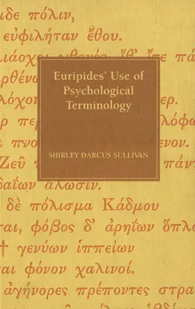 Sullivan |  Euripides' Use of Psychological Terminology | eBook | Sack Fachmedien