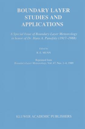 Munn |  Boundary Layer Studies and Applications | Buch |  Sack Fachmedien