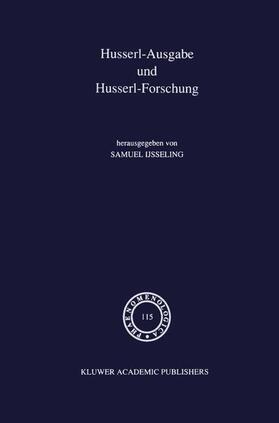 IJsseling |  Husserl-Ausgabe und Husserl-Forschung | Buch |  Sack Fachmedien