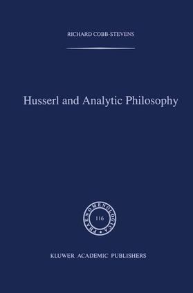Cobb-Stevens |  Husserl and Analytic Philosophy | Buch |  Sack Fachmedien