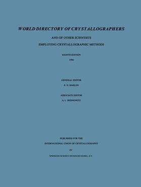  World Directory of Crystallographers | Buch |  Sack Fachmedien