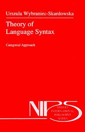 Wybraniec-Skardowska |  Theory of Language Syntax | Buch |  Sack Fachmedien
