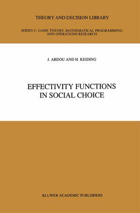 Keiding / Abdou |  Effectivity Functions in Social Choice | Buch |  Sack Fachmedien