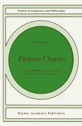 Jones |  Purpose Clauses | Buch |  Sack Fachmedien