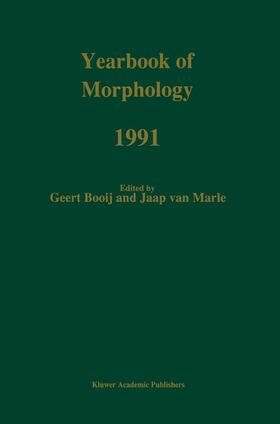 van Marle / Booij |  Yearbook of Morphology 1991 | Buch |  Sack Fachmedien