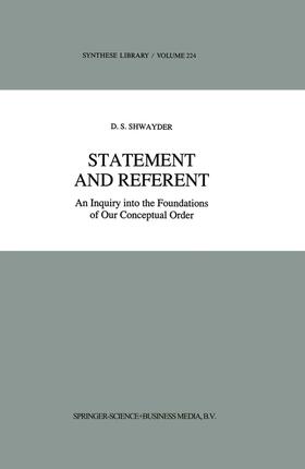 Shwayder |  Statement and Referent | Buch |  Sack Fachmedien
