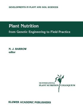 Barrow |  Plant Nutrition ¿ from Genetic Engineering to Field Practice | Buch |  Sack Fachmedien