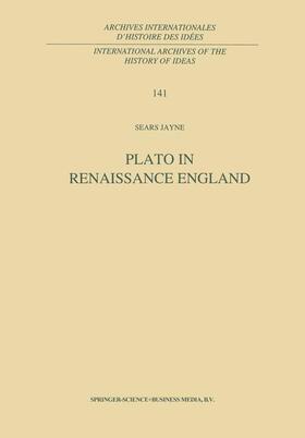 Jayne |  Plato in Renaissance England | Buch |  Sack Fachmedien