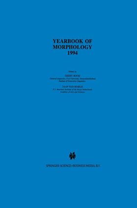 van Marle / Booij |  Yearbook of Morphology 1994 | Buch |  Sack Fachmedien