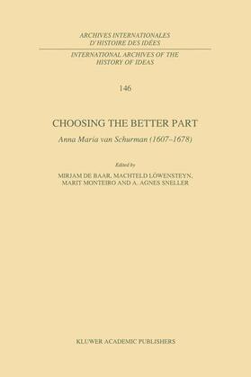 de Baar / Löwensteyn / Monteiro |  Choosing the Better Part | Buch |  Sack Fachmedien