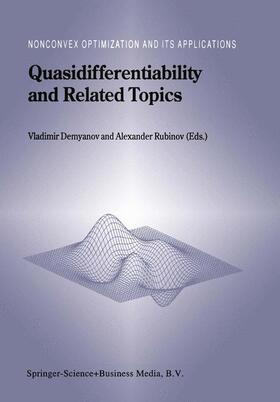 Rubinov / Demyanov |  Quasidifferentiability and Related Topics | Buch |  Sack Fachmedien
