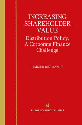 Bierman Jr |  Increasing Shareholder Value | Buch |  Sack Fachmedien