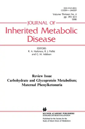 Harkness / Addison / Pollitt |  Carbohydrate and Glycoprotein Metabolism; Maternal Phenylketonuria | Buch |  Sack Fachmedien