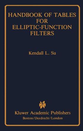 Su |  Handbook of Tables for Elliptic-Function Filters | Buch |  Sack Fachmedien