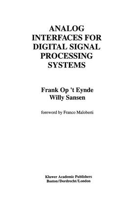 Sansen / op 't Eynde |  Analog Interfaces for Digital Signal Processing Systems | Buch |  Sack Fachmedien