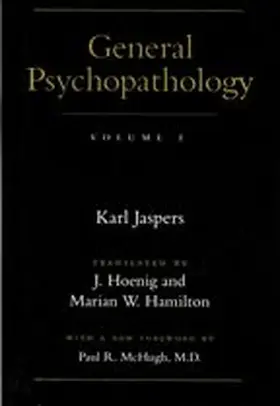 Jaspers |  General Psychopathology | Buch |  Sack Fachmedien