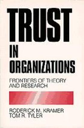 Kramer / Tyler |  Trust in Organizations | Buch |  Sack Fachmedien