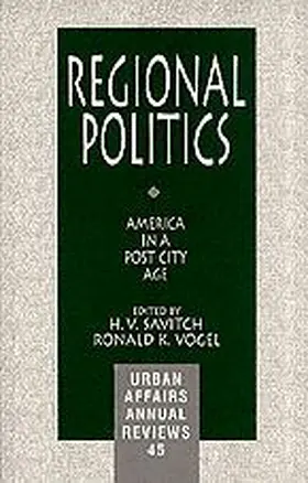 Savitch / Vogel |  Regional Politics | Buch |  Sack Fachmedien