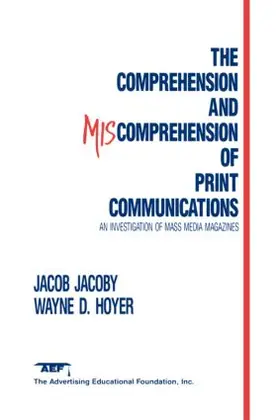 Jacoby / Hoyer |  The Comprehension and Miscomprehension of Print Communication | Buch |  Sack Fachmedien