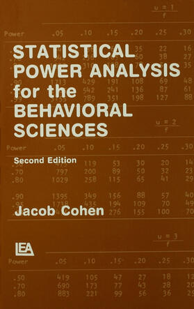 Cohen |  Statistical Power Analysis for the Behavioral Sciences | Buch |  Sack Fachmedien