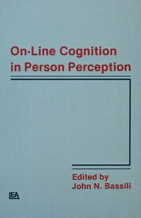 Bassili |  On-line Cognition in Person Perception | Buch |  Sack Fachmedien