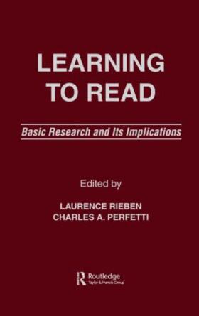 Rieben / Perfetti |  Learning To Read | Buch |  Sack Fachmedien