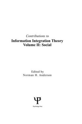 Anderson |  Contributions To Information Integration Theory | Buch |  Sack Fachmedien