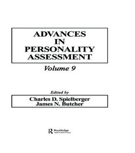 Spielberger / Butcher |  Advances in Personality Assessment | Buch |  Sack Fachmedien