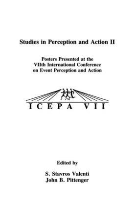 Valenti / Pittenger / Mace |  Studies in Perception and Action II | Buch |  Sack Fachmedien